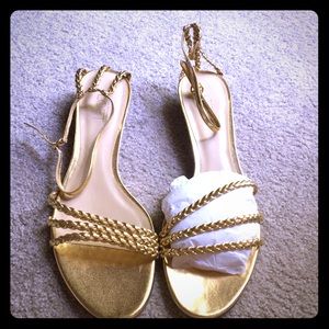 NEW!  Gold Loft Sandals